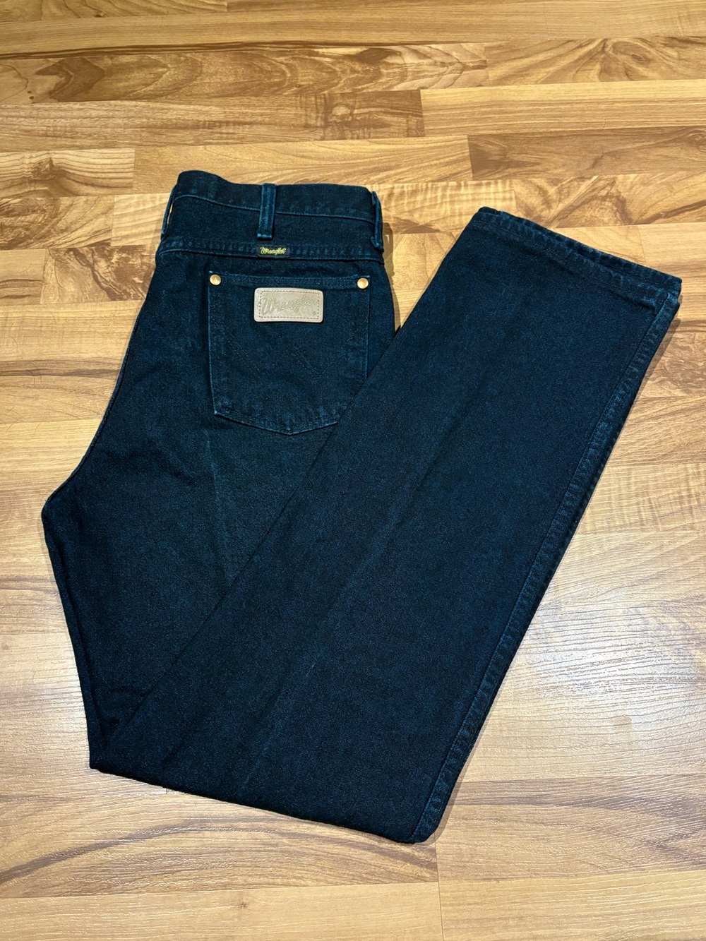 Wrangler Western Jean Size 34 100% Cotton Dyed Blue Dark Wash Men’s
